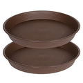 2 Pack of Bird Bath Bowl 18 19 inch, 2.7" Depth, 20 21 22 23 24 25 26 inch Heavy Duty BirdBath Bowls only, Plastic Round Large Plant Saucer Dish for Garden (19", Black)