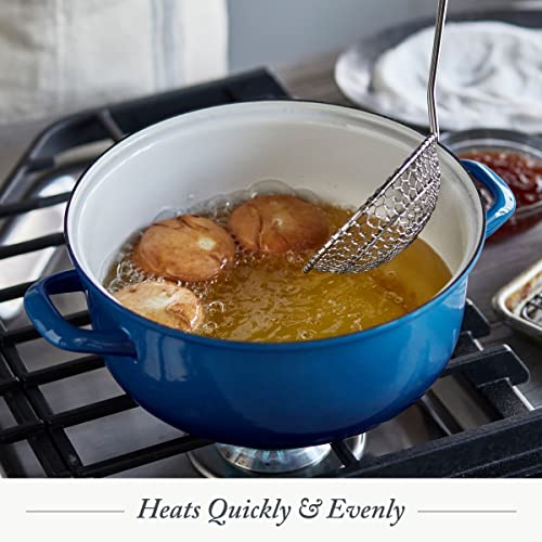 Merten & Storck German Enameled Iron, Round 5.3QT Dutch Oven Pot with Lid, Foundry Red