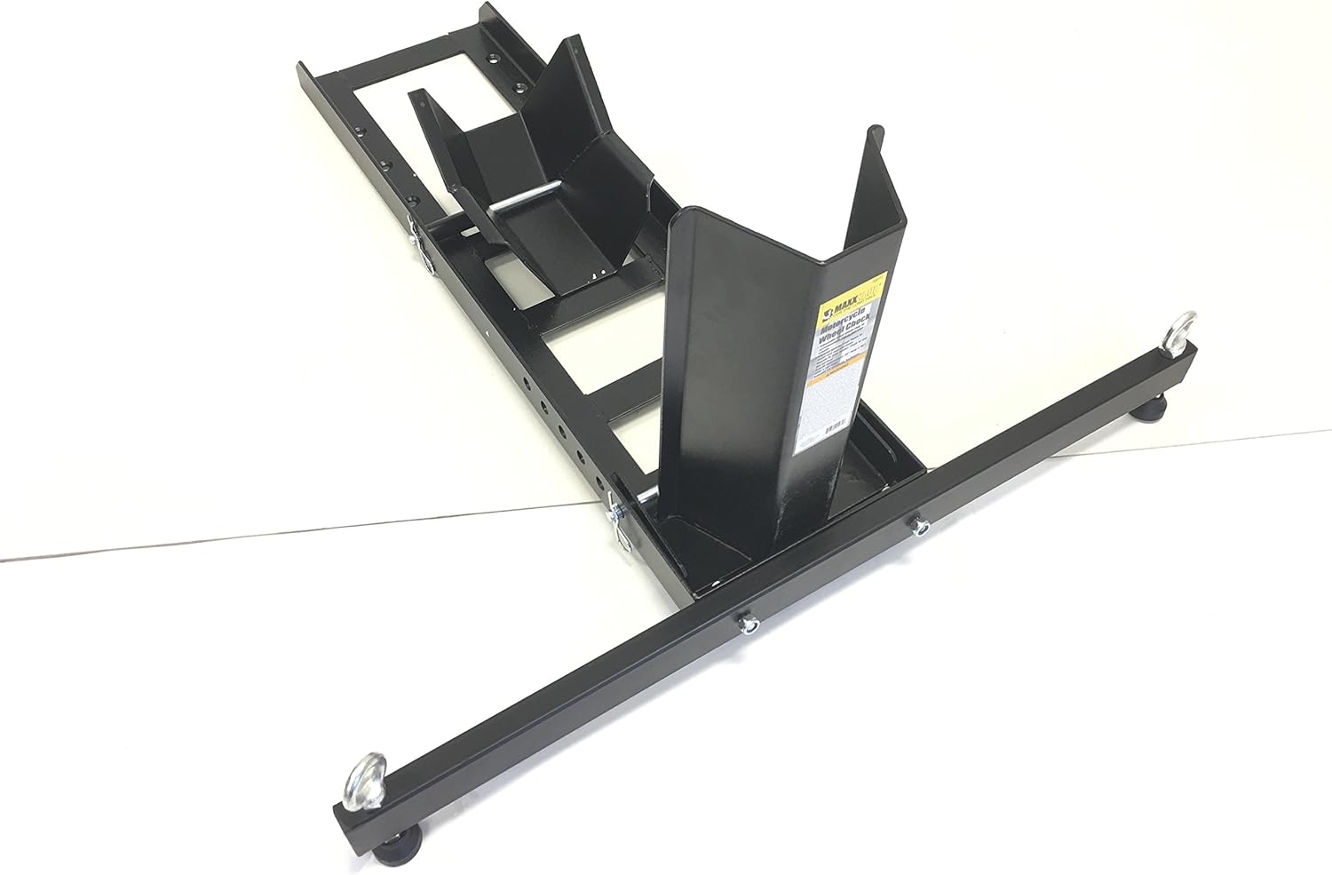 MaxxHaul 70271 Adjustable Motorcycle Wheel Chock Stand Heavy Duty 1800lb Weight Capacity