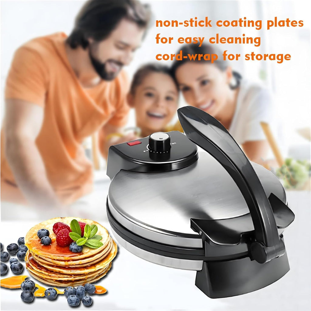 Electric Roti Maker Tortilla Press 10 Inch Multipurpose Electric Tortilla Maker Automatic Electric Chapati Press with Removable Handle Roti Tortilla Maker Tortilla Press Electric Non Stick