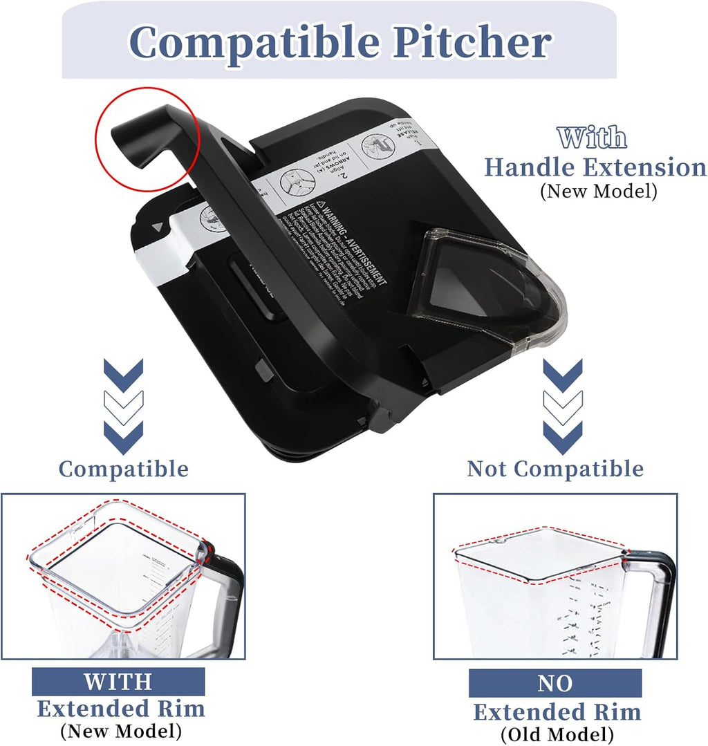 For Ninja Blender Lid Top Replacement, BL610 Professional Blender 1000 Lid Replaces (NEW Model) DB751A BN753TGT CT610 C0610B C0650B BN750 BN751 - ninja 72 OZ Pitcher Top Parts