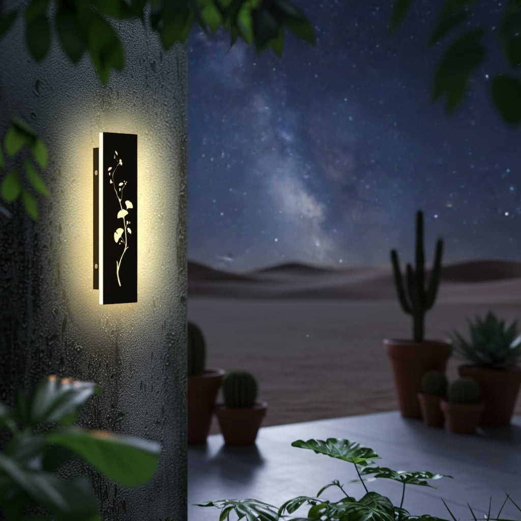 1 Pack 11.8inch-Black waterproof outdoor wall light, modern outdoor LED long wall light waterproof wall light, porch light, outdoor 3000K wall light, suitable for villas, courtyards, gardens, garages