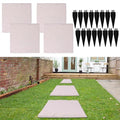 4Pcs Large Stepping Stones Outdoor Garden Walkway, Durable Plastic Pavers for Patio, Pathway, and Landscaping, Weatherproof Stepping Stones with Ground Stakes for Easy Installation