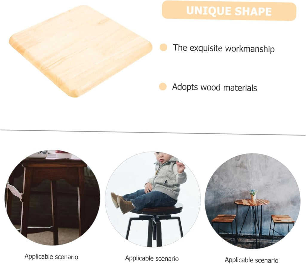 DOITOOL Square Stool Home Stool Seat Replacement Square Dining Table Stool Seat Replacement for Wooden Stool Square Wooden Chair Seat Replacement Wooden Stool Seat Solid Wood Frp
