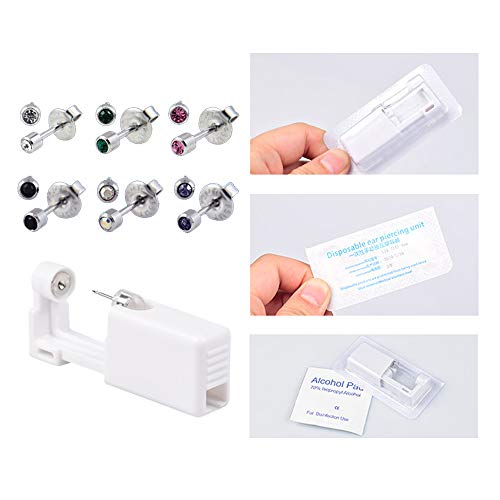 Self Ear Piercing Gun Self Ear Piercing Kit Safety Ear Piercing Gun Kit Tool with Earring Studs