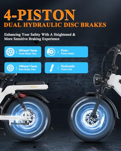 ANIIOKI eBike,Electric Bike,48/52V 60Ah Electric Commuting Bike,200Miles Long Range, Peak 1400W/1600W/2600W Power Ebike, Electric Bicycle for Adults