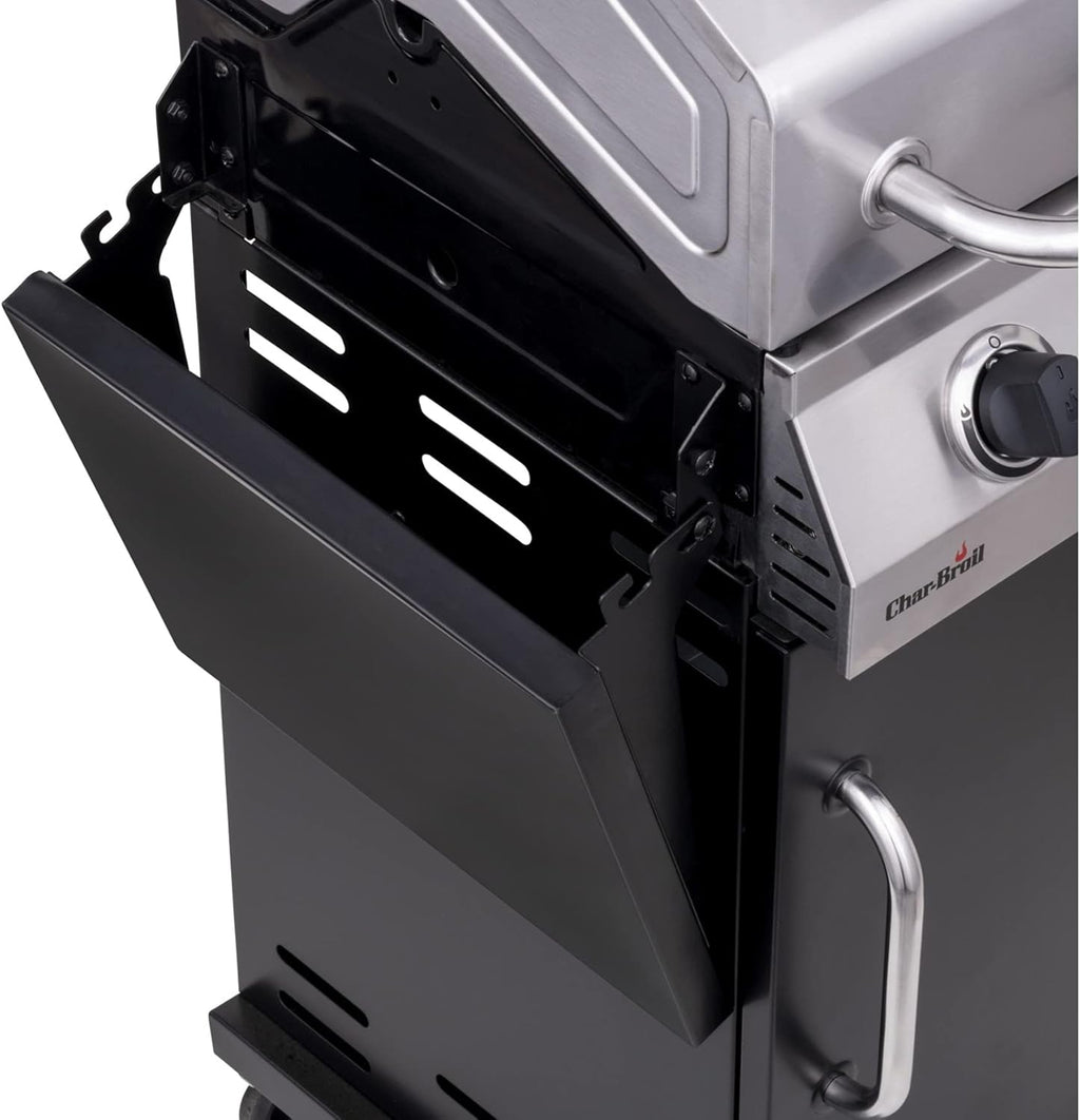 Char-Broil 463660021 Performance 2-Burner Cabinet-Style Liquid Propane Gas Grill, Stainless/Black