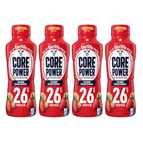 Core Power Protein Shake 26g Variety Pack - No Added Protein Powder, Lactose-Free, Made with Canadian Milk - Pack of 8 Fairlife Protein Shakes, 414mL/14 fl. oz. (Shipped from Canada)