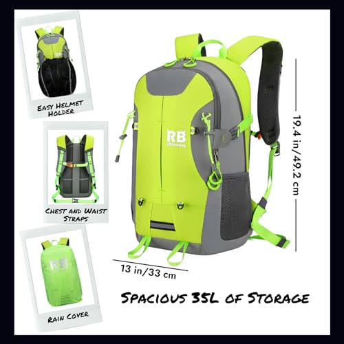 Reflective Motorcycle Backpack. Lightweight 35L sport Backpack for motorcycle, bike or scooter riders, a perfect commuter essential (black backpack)