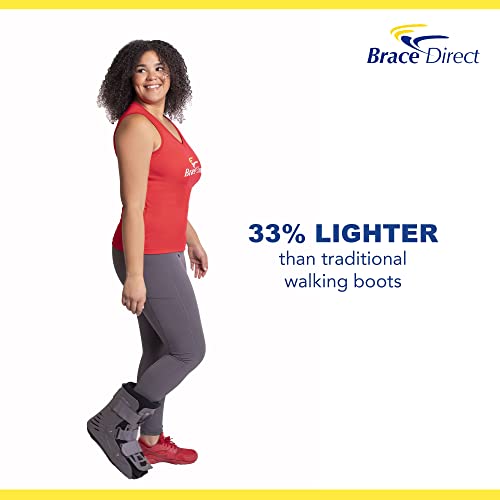 Ultra Light Short Full Shell Walking Boot- Air Cast for Foot & Ankle Injury, Sprained Ankle, Fracture, Broken Foot, Achilles Tendon Injury, Post Surgery- Orthopedic Walker L4360,