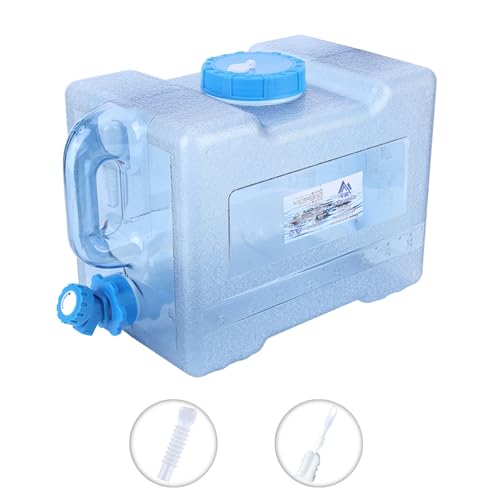 Transparent Water Container with Spigot - Portable Camping Water Tank BPA Free Water Jug - Emergency Water Storage for Camp Outdoor Hiking