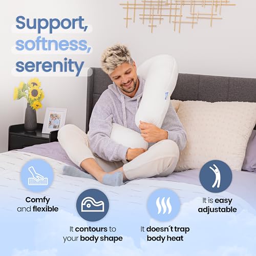 Contour Swan Body Pillow w/Pillowcase & Mesh Laundry Bag - As Seen on TV