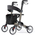 Rollator Walker for Seniors,Foldable All Terrain Rolling Walkers with Cane Holder,Aluminum Walkers with 8 inch Rubber Wheels for Seniors (Rolling Walker)