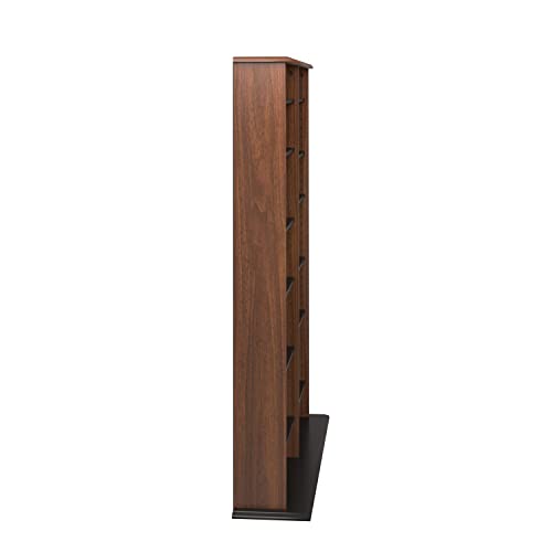 Prepac 2 Column Display Cabinet, White Storage Cabinet, Tall Storage Cabinet, DVD Storage Cabinet with 8 Adjustable Shelves 8.75" D x 38.75" W x 51" H, WMA-0640