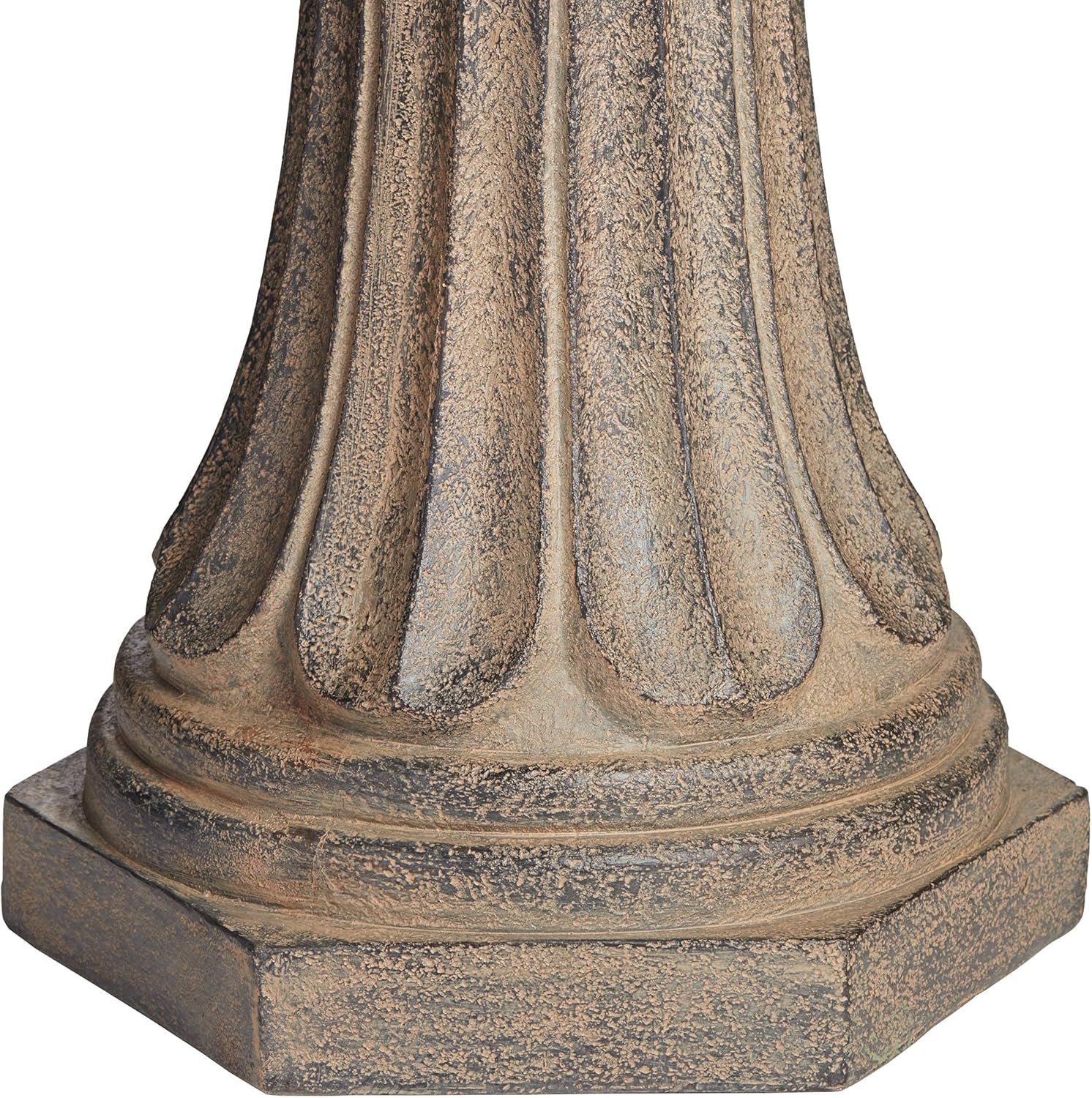 Farron Rustic Outdoor Floor Water Fountain 46" High with Light LED 3-Tiered for Garden Patio Yard Deck Home Lawn Porch House Relaxation Exterior Balcony Roof - John Timberland
