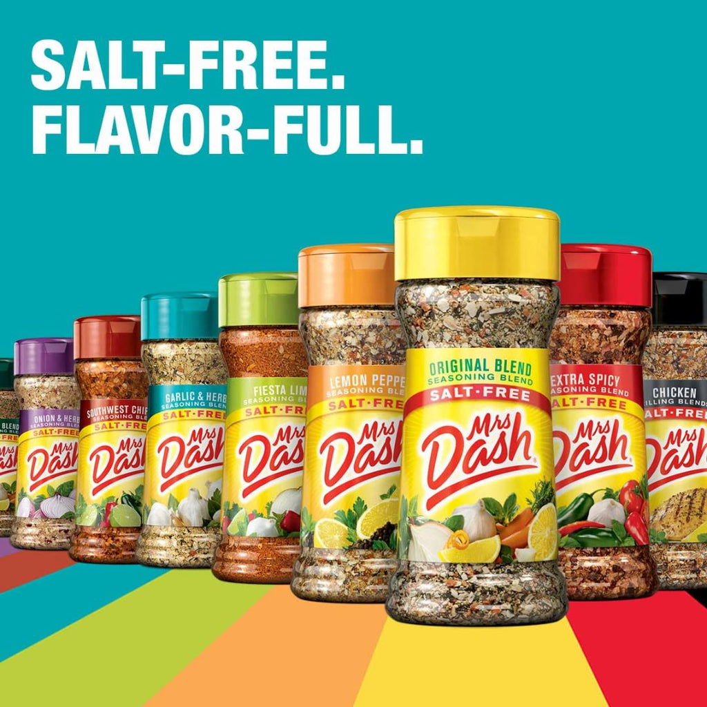Mrs. Dash Salt Free Seasoning Blends Variety Bundle Pack - 12 Flavor Variety With June Street Market Blank Recipe Card