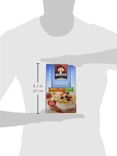 Quaker Instant Oatmeal Lower Sugar, Flavor Variety Pack, 10 Count Boxes, 11.5 Ounce, (Pack of 4)