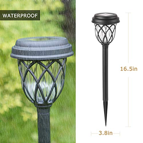10 Pack Solar Lights Outdoor Garden Pathway Solar Powered Yard Lights for Walkway Sidewalk Driveway.