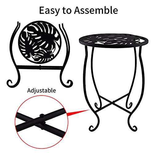TLBTEK 2 pcs Indoor Planter Stand,Metal Plant Stands Outdoor ,Modern Flower Pot Stand Holder Rack Display for Home,Kitchen,Patio,Garden, Corner, Balcony and Bedroom