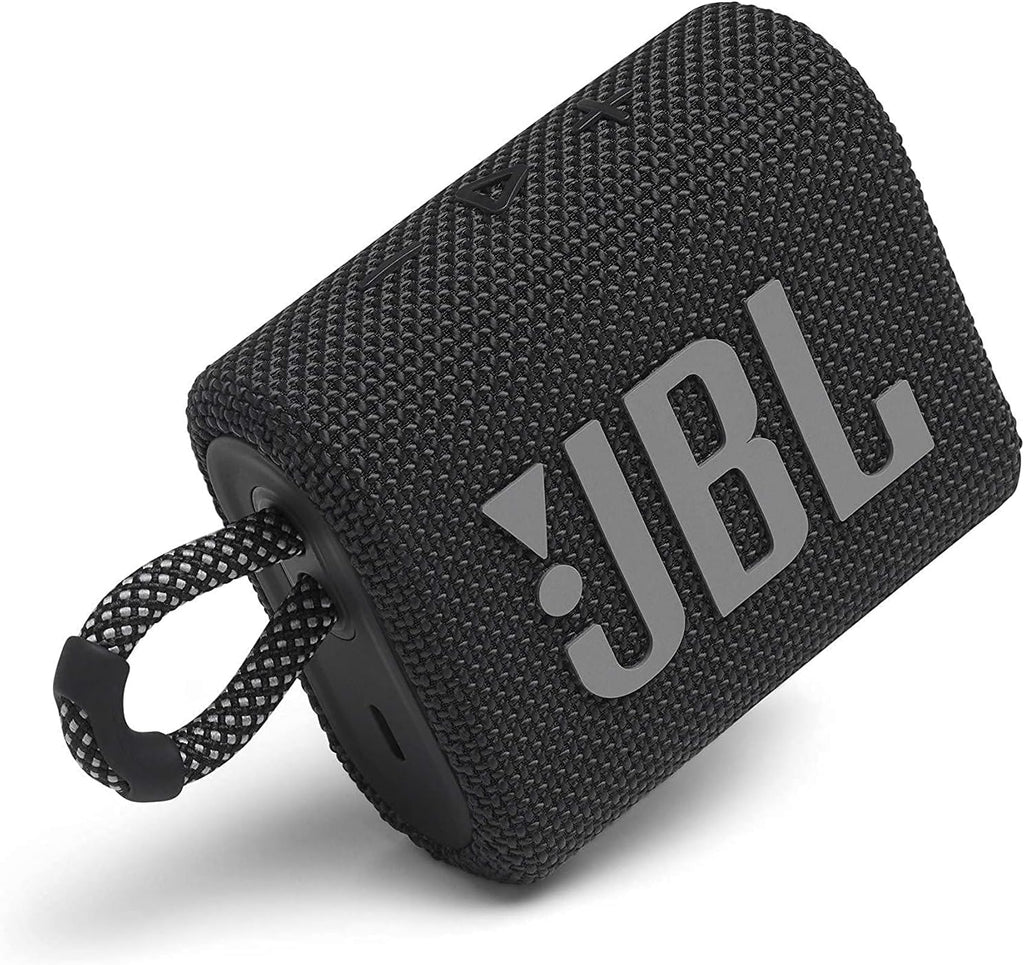 JBL Go 3 Portable Waterproof Wireless Bluetooth Speaker Bundle with Premium Carry Case (Black)