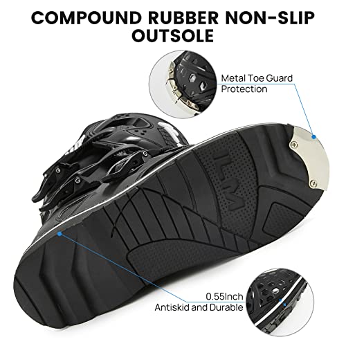 ILM Motorcycle Boots for Men Waterproof ATV Motorcross Dirt Blike Riding Biker Boots Model-MX3