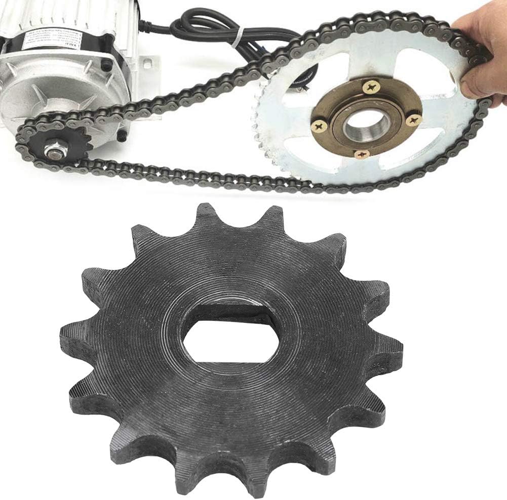 Qiilu 25H Sprocket Bike Sprocket and Chain 14 Tooth Sprocket Gear 428 Metal Chain Sprocket for Electric Scooter 12X17Mm