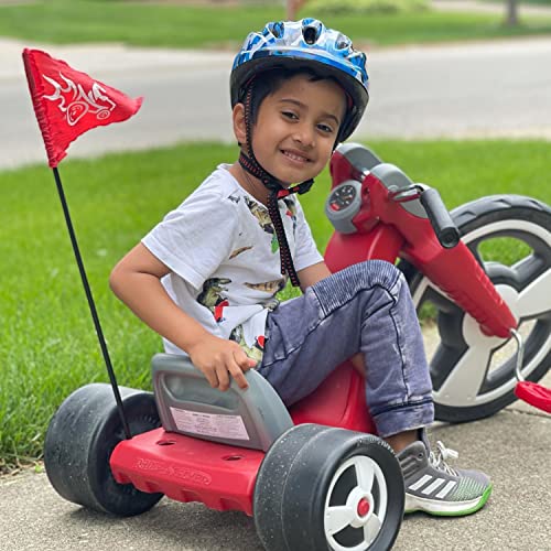 Radio Flyer Deluxe Big Flyer 16 Inch Big Front Wheel Chopper Style Tricycle with Adjustable Seat Recommended for Ages 3 to 7, Red