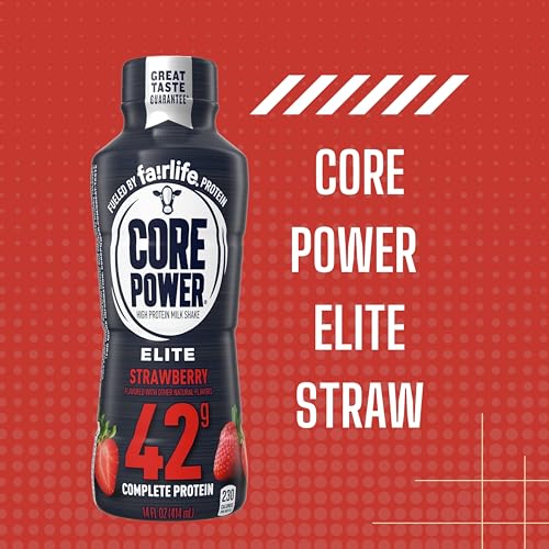 Worldwide Nutrition Bundle: Fairlife Core Power Elite 42g High Protein Milk Shake - Kosher, Chocolate Protein Shake for Workout Recovery - 14 Fl Oz (Pack of 12) & Multi-Purpose Key Chain
