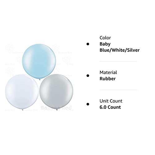 AFTERLOON® Biodegradable Balloons 3 pcs 36 Inch Orb Perfect Round Giant Extra Large Rose Gold, Thickened Strong Natural Latex Jumbo XL Big Helium Float, Baby Gender Reveal Birthday Party Decorations