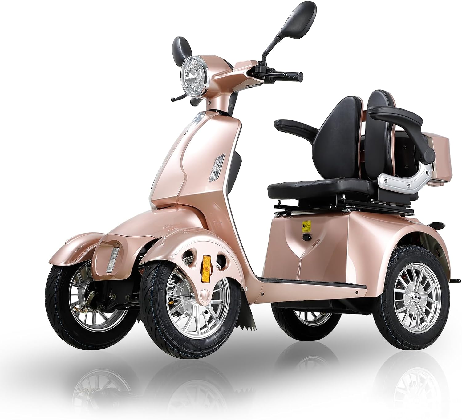 800W Heavy Duty 4 Wheel Mobility Scooters for Seniors & Adults 500lbs Capacity, Powered Mobility Scooters with 3-Speed Control & USB Charger Port, Under Seat Storage, Rose
