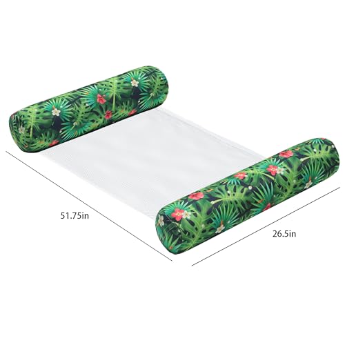 FindUWill Fabric Pool Floats Hammock, XL, 2 Pack Inflatable Water Floaties 4-in-1 (Saddle, Lounge Chair, Drifter), Lake, Beach, Pool Accessories for Adults