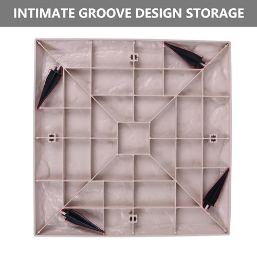 4Pcs Large Stepping Stones Outdoor Garden Walkway, Durable Plastic Pavers for Patio, Pathway, and Landscaping, Weatherproof Stepping Stones with Ground Stakes for Easy Installation