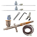 Paasche Airbrush Double Action Gravity Feed Includes 3 Head Sizes (.25mm.38mm, and .66mm), This All-Inclusive Airbrush Kit is for Artists, Hobbyists, and Professionals, None