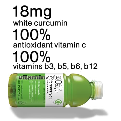 vitaminwater zero forever you nutrient enhanced water w/vitamins, coconut-lime, 20 fl oz, 12 Pack
