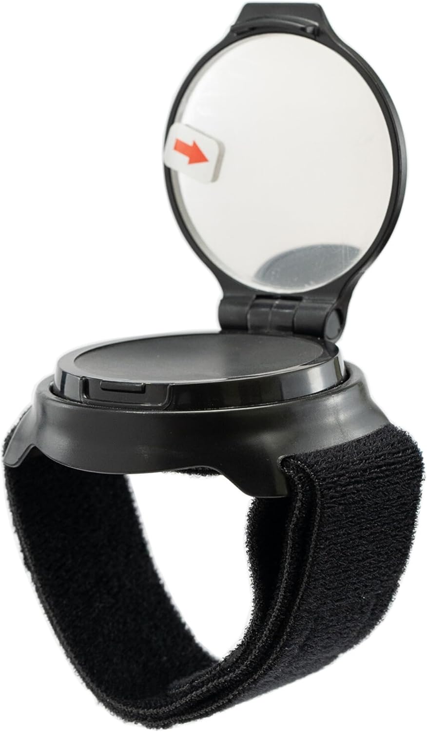 Wearable Bike Wrist – Adjustable 360° Bicycle Rear View Mirror – Safe Bike Accessories for Cyclists, Mountain, Road Bike Riding – Durable Black Plastic Bike Mirror Wristband