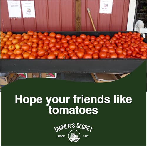 Farmer's Secret Tomato Booster Fertilizer (32oz) - Super Concentrated - 3:8:7 Ratio Fortified with Humic Acid, Iron and Calcium - Grow More Tomatoes