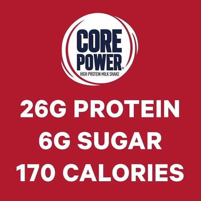 Core Power Protein Shake 26g Variety Pack - No Added Protein Powder, Lactose-Free, Made with Canadian Milk - Pack of 8 Fairlife Protein Shakes, 414mL/14 fl. oz. (Shipped from Canada)