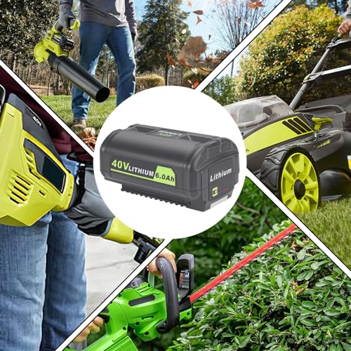 2 Packs 18V Battery Replacement for RYOBI 18V Battery PBP005 P197 P189 P108 P191 P190 P102 P103 P104 P105 P107 P122 Compatible for Ryobi 18V Tools, 6.0Ah