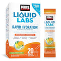FORCE FACTOR Liquid Labs Electrolytes Powder, Hydration Packets to Make Electrolyte Water with 5 Essential Electrolytes, Vitamins, Minerals, and Antioxidants, Tropical Fruit Flavor, 20 Stick Packs