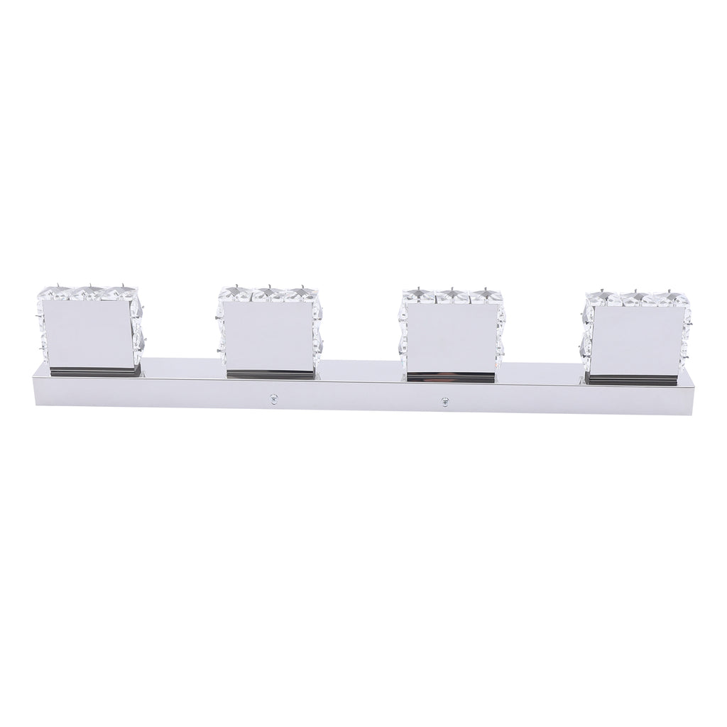 4-head LED Over Mirror Light Modern Waterproof Bathroom Over Mirror Light Wall-Mounted Long Over Mirror Light Vanity Crystal Front Mirror Toilet Wall Lamp Make-up Light