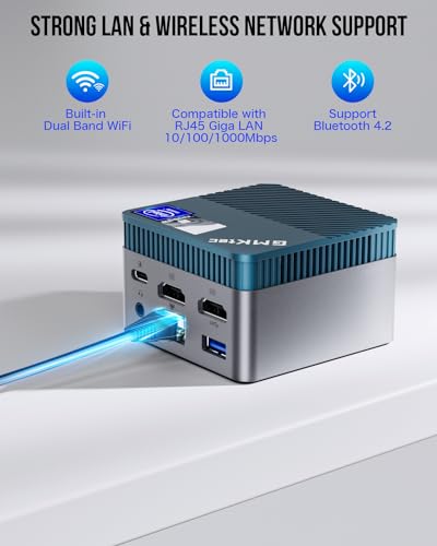GMKtec Mini PC N97 Windows 11 Pro Micro Desktop Computer, 12th Gen Intel N97 (up to 3.60GHz) 12GB DDR5+512GB SSD for Business, School, Office, Nucbox G5 12+512