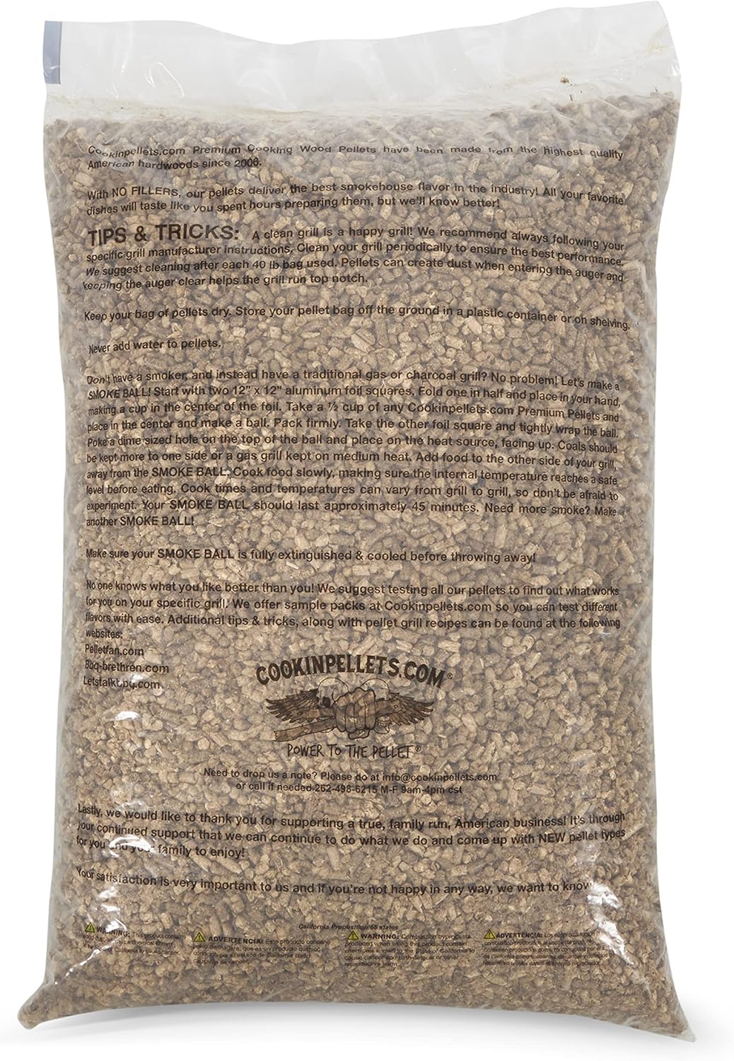 CookinPellets Premium Hickory Grill Smoker Smoking Wood Pellets and Perfect Mix Hickory Cherry, Hard Maple, Apple Wood Pellets, 40 Pound