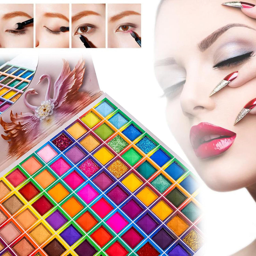 99 Colors Makeup Eyeshadow Palette, Professional Waterproof Matte Glitter Makeup Pallet Colorful Powder Rainbow Colors Eye Makeup Gift