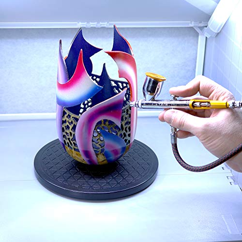 Paasche Airbrush Double Action Gravity Feed Includes 3 Head Sizes (.25mm.38mm, and .66mm), This All-Inclusive Airbrush Kit is for Artists, Hobbyists, and Professionals, None