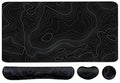 Ergonomic Large Mouse Pad and Keyboard Wrist Rest, Desk Pad for Keyboard and Mouse, 4-in-1 Large Gaming Mouse Pad with Wrist Support for Home Office Study Game-Green Leaves