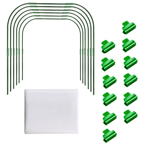 Greenhouse Hoops Grow Tunnel，for Raised Garden Beds, Greenhouse Kit，DIY Plant Support Garden Stakes for Row Cover，Reuseable Gardening Supplies for Plants Vegetables