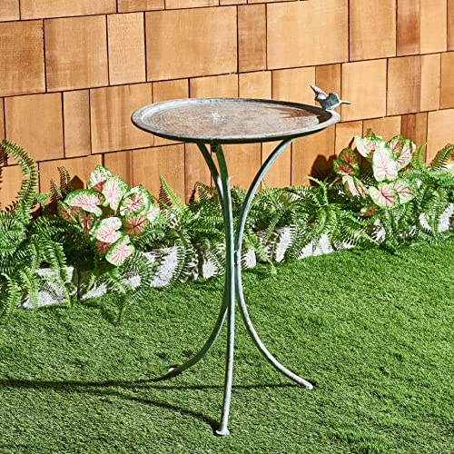 Safavieh PAT5025A Outdoor Collection Kensi Pearl White 29-inch Bird Bath