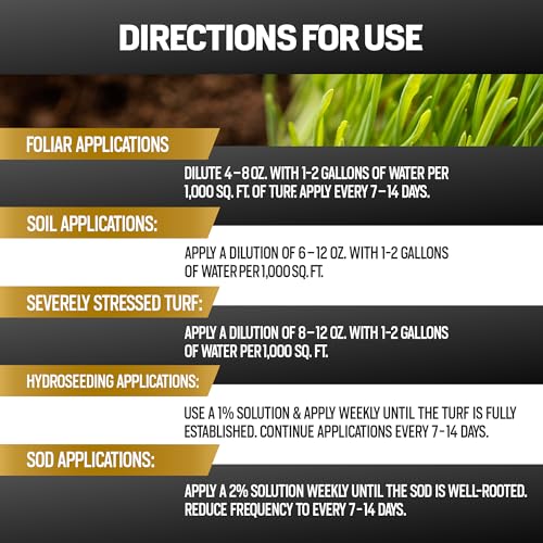 64oz 20% Humic Acid for Lawn - Covers 10,000 sq ft, Humic20 Soil Amendments, Ideal Humic Acid for Plants Healthy Soil & Growth, Premium Soil Conditioner for Lawns, Soil Amendment for All Soil & Grass