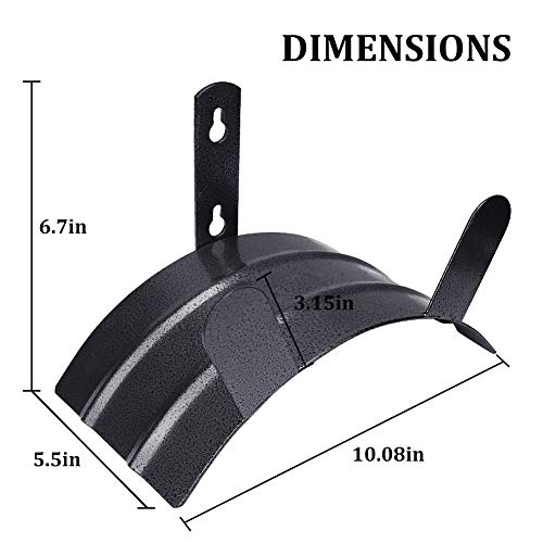 Deluxe Wall Mount Garden Hose Hanger Duty Metal Hose Holder Easily Holds 125 3/4’’ Hose