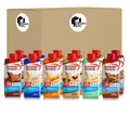 Premier Protein High Protein Shakes Variety Sampler Pack, 11 Fl. Oz Each - Cafe Latte, Chocolate, Vanilla, Caramel, Cake Batter, Chocolate Peanut Butter - 2 of Each Flavor (12 Pack) in The Award Box Packaging